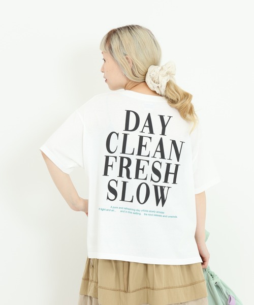 HEART MARKET（ハートマーケット）の「フレンチロゴワイドなプリントT（Tシャツ/カットソー・レディース・グレー系/ホワイト系/ブラック系・MEDIUM/LARGE）」の5枚目の写真