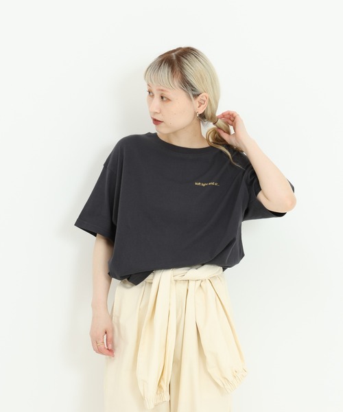 HEART MARKET（ハートマーケット）の「フレンチロゴワイドなプリントT（Tシャツ/カットソー・レディース・グレー系/ホワイト系/ブラック系・MEDIUM/LARGE）」の9枚目の写真