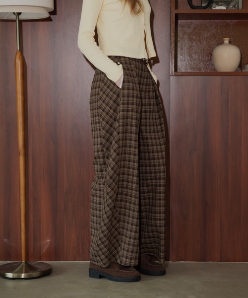 JUMELLE（ジュメロ）の「リラックスチェックパンツ（その他パンツ・レディース・ブラック/ブラウン・SMALL/MEDIUM）」の16枚目の写真