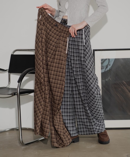 JUMELLE（ジュメロ）の「リラックスチェックパンツ（その他パンツ・レディース・ブラック/ブラウン・SMALL/MEDIUM）」の10枚目の写真