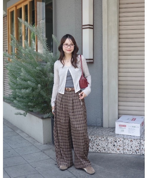 JUMELLE（ジュメロ）の「リラックスチェックパンツ（その他パンツ・レディース・ブラック/ブラウン・SMALL/MEDIUM）」の5枚目の写真