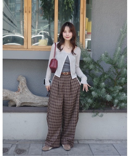 JUMELLE（ジュメロ）の「リラックスチェックパンツ（その他パンツ・レディース・ブラック/ブラウン・SMALL/MEDIUM）」の7枚目の写真