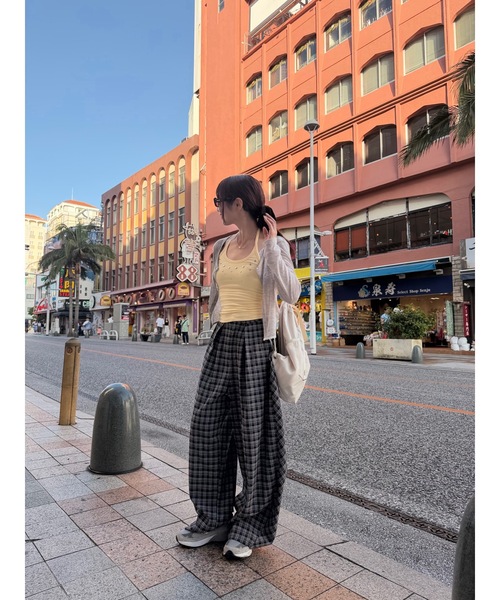 JUMELLE（ジュメロ）の「リラックスチェックパンツ（その他パンツ・レディース・ブラック/ブラウン・SMALL/MEDIUM）」の4枚目の写真