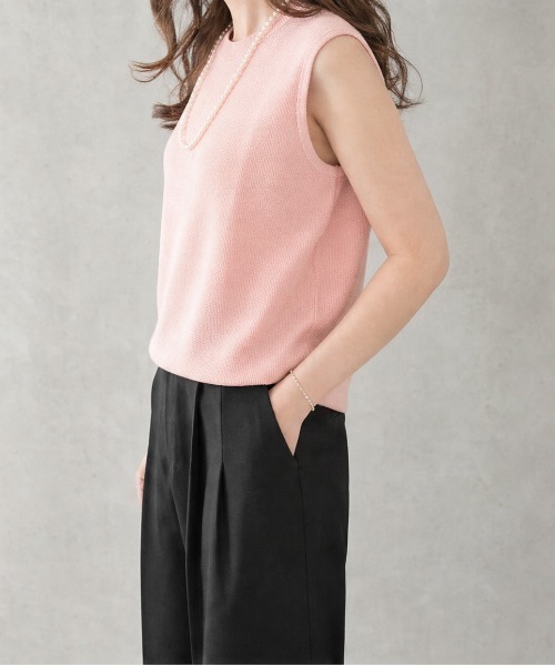 JOCOSA(ジョコサ)の「ノースリーブ シアー サマーニット(ニット/セーター・レディース・ピンク/ローズ/ライトイエロー/スカイブルー/ブラック/ホワイト・FREE)」の10枚目の写真