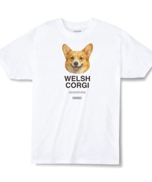 Moftique（モフティック） エントリーモデル 半袖Tシャツ アニマル コーギー 犬 ドッグ ペット インクジェットプリント 褪せ感 4.0オンス 薄手 トップス カットソー 夏 カジュアル メンズ レディース ユニセックス