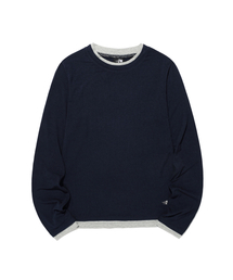 LAYERED COLOR LS TEE_NAVY(NG2GFFT556A)