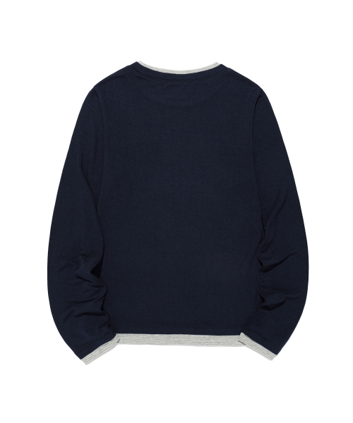 NICE GHOST CLUB(ナイスゴーストクラブ)の「LAYERED COLOR LS TEE_NAVY(NG2GFFT556A)(Tシャツ/カットソー・レディース・ネイビー・MEDIUM/SMALL)」の2枚目の写真
