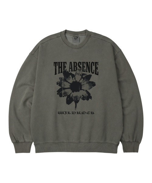 WILDROCK（ワイルドロック）の「アブセンスフラワー ピグメント オーバーサイズ スウェット_5 COL（スウェット・メンズ・ライトグレー/ピンク/ブルー/ダークカーキ/チャコール・SMALL/MEDIUM/LARGE/X-SMALL）」の8枚目の写真