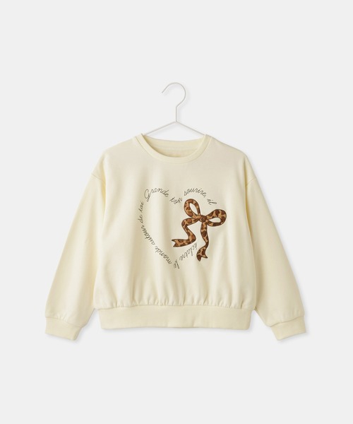 ROPE' PICNIC(ロペピクニック)の「【KIDS/キッズ】ハート リボーンモチーフ 裏毛プルオーバー(スウェット・キッズ・キナリ/ピンク・M/L/S)」の15枚目の写真
