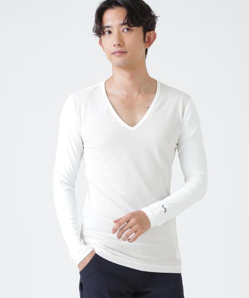 PEARLY GATES(パーリーゲイツ)の「Super Natural ウールメッシュ × ナイロンベア天竺(MENS)(Tシャツ/カットソー・メンズ・ネイビー/ホワイト・MEDIUM/X-LARGE/LARGE)」の1枚目の写真