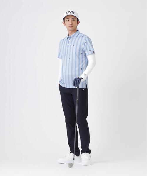 PEARLY GATES(パーリーゲイツ)の「Super Natural ウールメッシュ × ナイロンベア天竺(MENS)(Tシャツ/カットソー・メンズ・ネイビー/ホワイト・MEDIUM/X-LARGE/LARGE)」の4枚目の写真