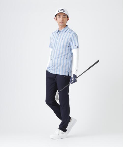PEARLY GATES(パーリーゲイツ)の「Super Natural ウールメッシュ × ナイロンベア天竺(MENS)(Tシャツ/カットソー・メンズ・ネイビー/ホワイト・MEDIUM/X-LARGE/LARGE)」の6枚目の写真