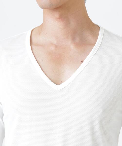 PEARLY GATES(パーリーゲイツ)の「Super Natural ウールメッシュ × ナイロンベア天竺(MENS)(Tシャツ/カットソー・メンズ・ネイビー/ホワイト・MEDIUM/X-LARGE/LARGE)」の9枚目の写真