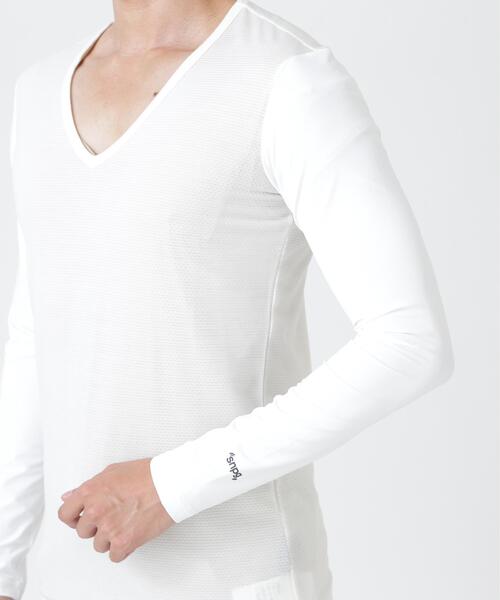 PEARLY GATES(パーリーゲイツ)の「Super Natural ウールメッシュ × ナイロンベア天竺(MENS)(Tシャツ/カットソー・メンズ・ネイビー/ホワイト・MEDIUM/X-LARGE/LARGE)」の10枚目の写真