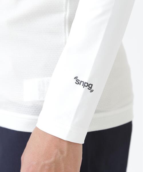 PEARLY GATES(パーリーゲイツ)の「Super Natural ウールメッシュ × ナイロンベア天竺(MENS)(Tシャツ/カットソー・メンズ・ネイビー/ホワイト・MEDIUM/X-LARGE/LARGE)」の11枚目の写真