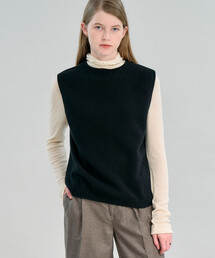 MORRIS & SONS | ジーロンラム クルーネックベスト WOMEN