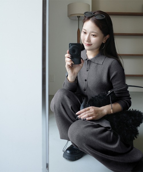 KOBE LETTUCE（コウベレタス）の「[ nanamiさんコラボ ] 2wayニットワイドパンツ（その他パンツ・レディース・チャコール/ホワイト/ブラック/ブラウン・PM/M）」の8枚目の写真