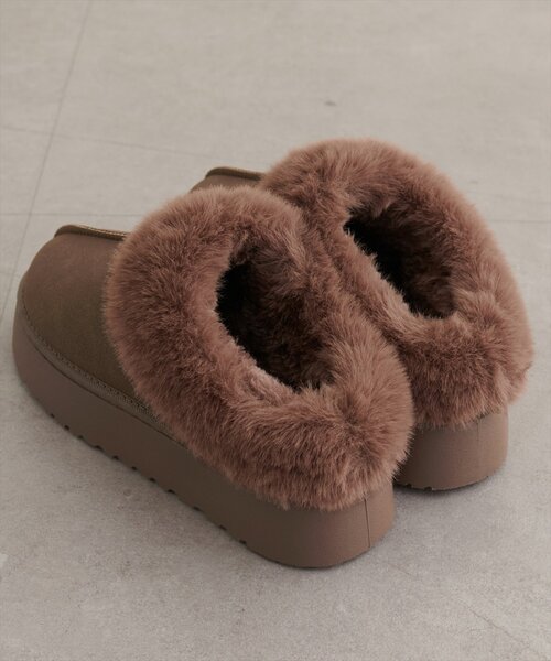 natural couture(ナチュラルクチュール)の「ムートンスリッポン(スリッポン・レディース・キャメル/ベージュ/ブラウン・SMALL/MEDIUM/LARGE)」の17枚目の写真