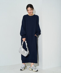 限定展開　裏毛 ルーズ オーバー ワンピース