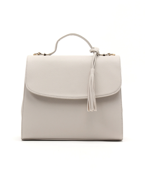 mystic(ミスティック)の「【mystic】フラップ2WAYBAG(トートバッグ・レディース・グレー/ブラック/キャメル/ベージュ/ピンク・フリ-)」の2枚目の写真