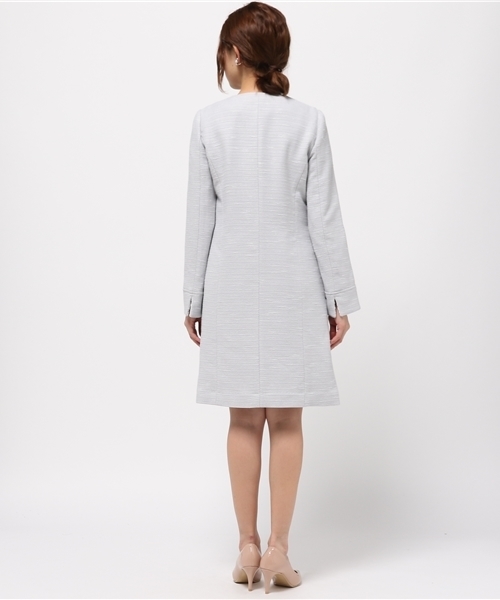 Amazon | [プロポーションボディドレッシング] ノーカラーフレアコート