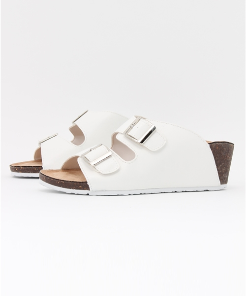 Re:EDIT（リエディ）の「ダブルベルトタイプ足に優しい楽ちんウェッジソールサンダル/スリッパサンダル[Re:EDIT/リエディ][春夏新作]（サンダル・レディース・ブラック/ブラック系その他/シルバー/ホワイト/ネイビー/ホワイト系その他・MEDIUM/X-LARGE/LARGE/SMALL）」の17枚目の写真