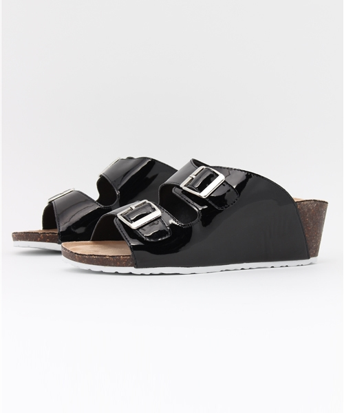 Re:EDIT（リエディ）の「ダブルベルトタイプ足に優しい楽ちんウェッジソールサンダル/スリッパサンダル[Re:EDIT/リエディ][春夏新作]（サンダル・レディース・ブラック/ブラック系その他/シルバー/ホワイト/ネイビー/ホワイト系その他・MEDIUM/X-LARGE/LARGE/SMALL）」の18枚目の写真