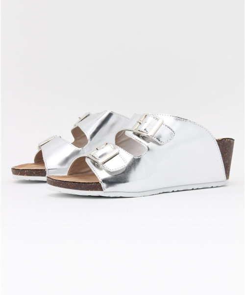 Re:EDIT（リエディ）の「ダブルベルトタイプ足に優しい楽ちんウェッジソールサンダル/スリッパサンダル[Re:EDIT/リエディ][春夏新作]（サンダル・レディース・ブラック/ブラック系その他/シルバー/ホワイト/ネイビー/ホワイト系その他・MEDIUM/X-LARGE/LARGE/SMALL）」の6枚目の写真