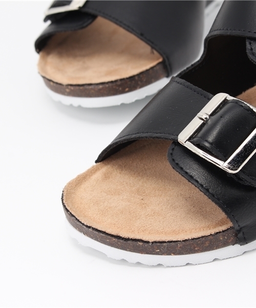 Re:EDIT（リエディ）の「ダブルベルトタイプ足に優しい楽ちんウェッジソールサンダル/スリッパサンダル[Re:EDIT/リエディ][春夏新作]（サンダル・レディース・ブラック/ブラック系その他/シルバー/ホワイト/ネイビー/ホワイト系その他・MEDIUM/X-LARGE/LARGE/SMALL）」の10枚目の写真