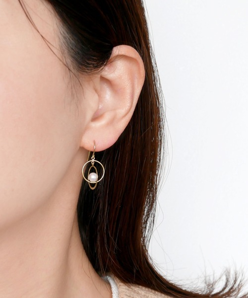 K10YG サークルパールピアス（ピアス（両耳用））｜VENDOME AOYAMA