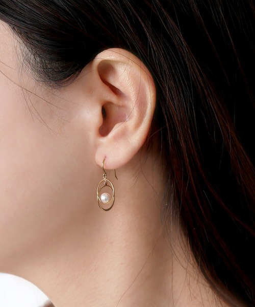 K10YG サークルパールピアス（ピアス（両耳用））｜VENDOME AOYAMA 