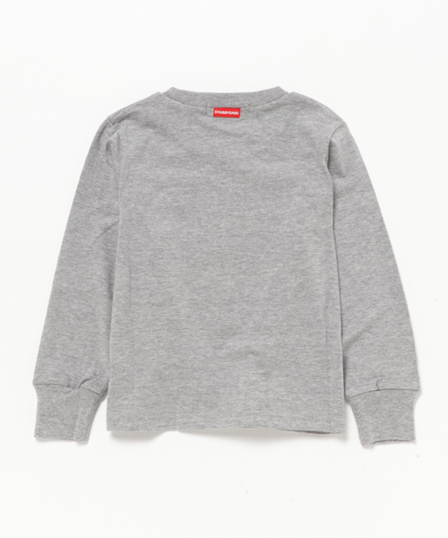 CHUBBYGANG（チャビーギャング）の「フレンチブルロゴネームロングTシャツ（Tシャツ/カットソー・キッズ・ホワイト/ライトグレー/ブラック・100/120/150/110/130/160/140）」の4枚目の写真