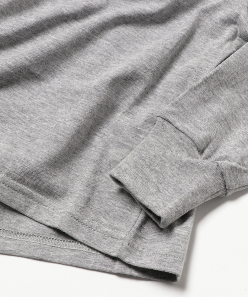 CHUBBYGANG（チャビーギャング）の「フレンチブルロゴネームロングTシャツ（Tシャツ/カットソー・キッズ・ホワイト/ライトグレー/ブラック・100/120/150/110/130/160/140）」の6枚目の写真