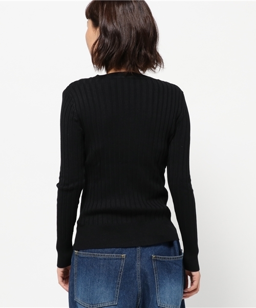 coca（coca）（コカ）の「優しい肌触りのVネックケーブルニット（ニット/セーター・レディース・グレー/ネイビー/ブラック/ワイン/ホワイト・ONE SIZE/M/L）」の10枚目の写真