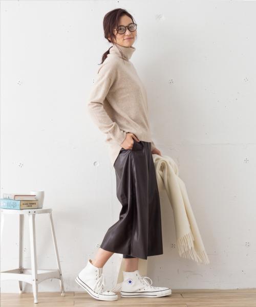 Share Park シェアパーク の フェイクレザー ガウチョパンツ その他パンツ Wear