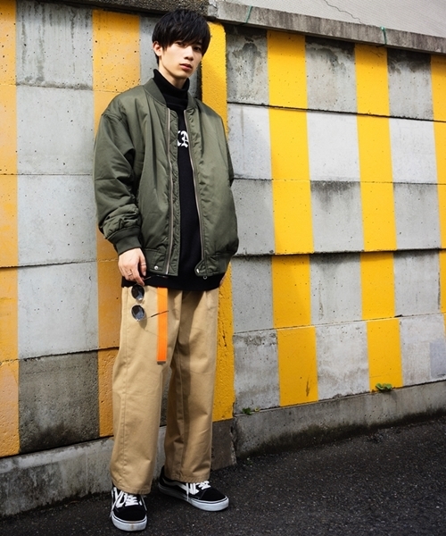 WEGO（ウィゴー）の「WEGO/ツイルイージーワイドパンツ（その他パンツ・メンズ・ブラウン/ブラック/ベージュ・MEDIUM/LARGE）」の7枚目の写真