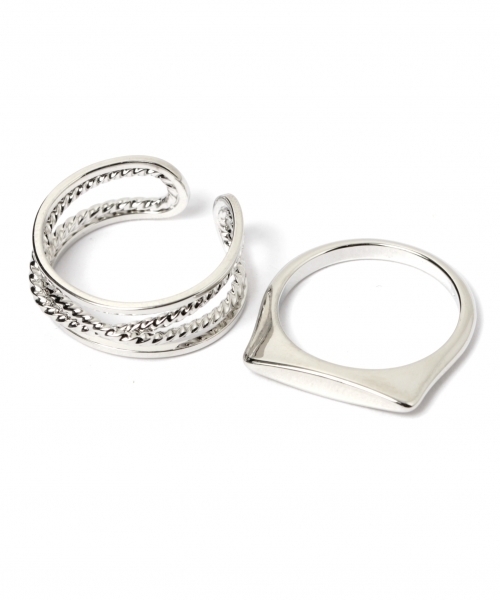 LEPSIM(レプシィム)の「4PセットリングSS 744817(リング・レディース・シルバー/ゴールド/ゴールド系その他・ONE SIZE)」の5枚目の写真