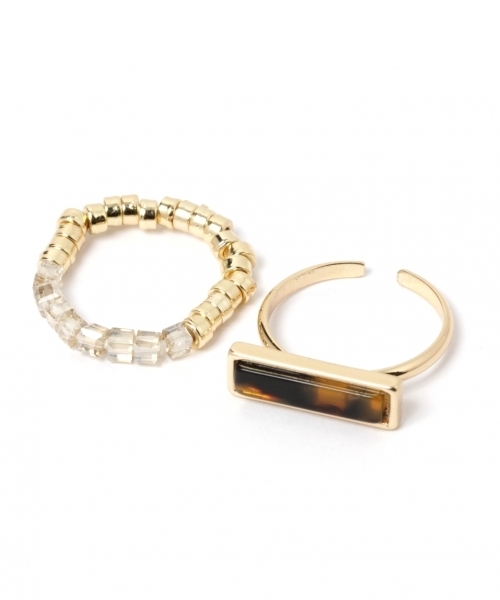 LEPSIM(レプシィム)の「4PセットリングSS 744817(リング・レディース・シルバー/ゴールド/ゴールド系その他・ONE SIZE)」の7枚目の写真