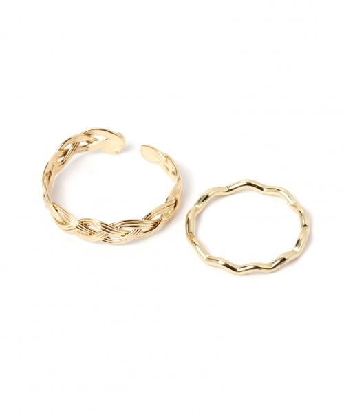 LEPSIM(レプシィム)の「4PセットリングSS 744817(リング・レディース・シルバー/ゴールド/ゴールド系その他・ONE SIZE)」の8枚目の写真