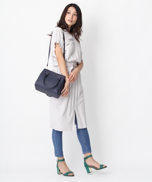 Andemiu（アンデミュウ）の「【WEB限定】バックリボンタックワンピース748886（ワンピース・レディース・ブルー/カーキ/ライトグレー・FREE）」の5枚目の写真