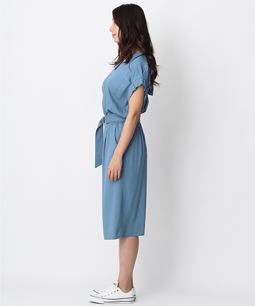 Andemiu（アンデミュウ）の「【WEB限定】バックリボンタックワンピース748886（ワンピース・レディース・ブルー/カーキ/ライトグレー・FREE）」の17枚目の写真