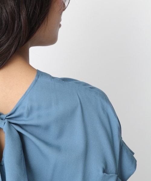 Andemiu（アンデミュウ）の「【WEB限定】バックリボンタックワンピース748886（ワンピース・レディース・ブルー/カーキ/ライトグレー・FREE）」の19枚目の写真