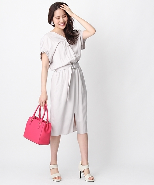 Andemiu（アンデミュウ）の「【WEB限定】バックリボンタックワンピース748886（ワンピース・レディース・ブルー/カーキ/ライトグレー・FREE）」の22枚目の写真