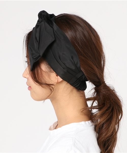 Te chichi（テチチ）の「リネンターバン（ヘアバンド・レディース・ブラック/ベージュ/ネイビー・ﾌﾘ-）」の7枚目の写真