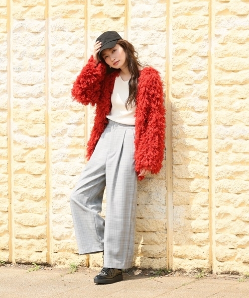 JEANASIS（ジーナシス）の「ループカーディガン/766873（カーディガン/ボレロ・レディース・ベージュ/レッド/ブラック・FREE）」の15枚目の写真