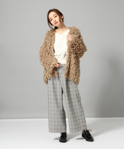 JEANASIS（ジーナシス）の「ループカーディガン/766873（カーディガン/ボレロ・レディース・ベージュ/レッド/ブラック・FREE）」の14枚目の写真