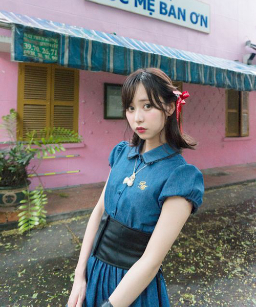 Rosemarie Seoir ローズマリーソワール の Shirring ワンピース デニム ワンピース Wear