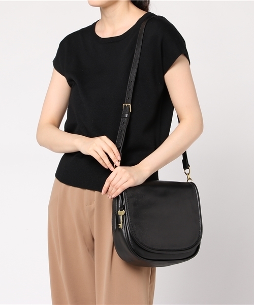 FOSSIL（フォッシル）の「RUMI　CROSSBODY　ZB7275(3)（ショルダーバッグ・レディース・ブラック/ブラウン系その他・FREE）」の9枚目の写真