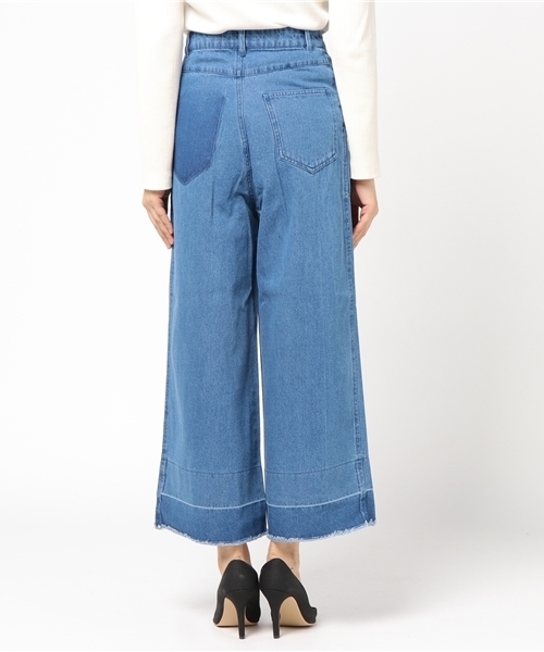 12Twelve Agenda(トゥエルブ アジェンダ)の「デニムワイドパンツ(デニムパンツ・レディース・インディゴブルー/ブルー・S/M)」の4枚目の写真