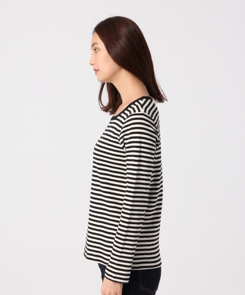 GLOBAL WORK（グローバルワーク）の「スーピマコットンインナー長袖（Tシャツ/カットソー・レディース・ホワイト/ブラック/ワインレッド/その他/グレー・SMALL/MEDIUM/LARGE）」の6枚目の写真